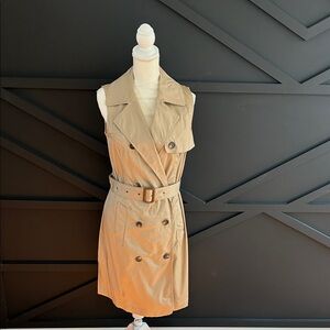 Ralph Lauren Double-Breasted Tan Mini Dress, Size 8, Worn Once!